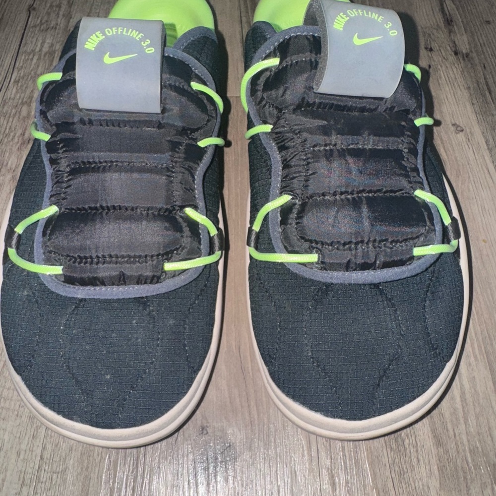 Nike Black and Lime Green Casual Shoes